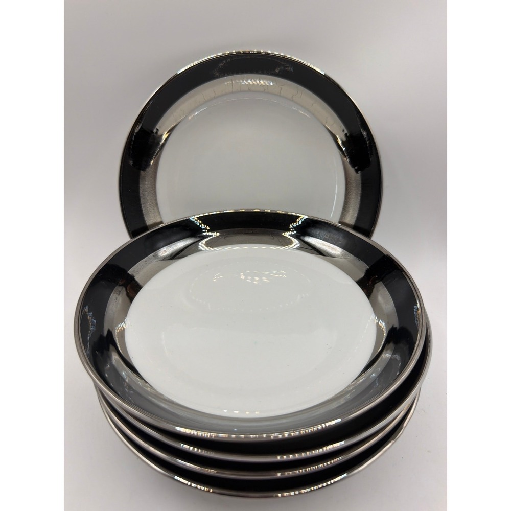 Gemini  # 3515 ~ Set of 5 Berry Bowls Japan Black Platinum
